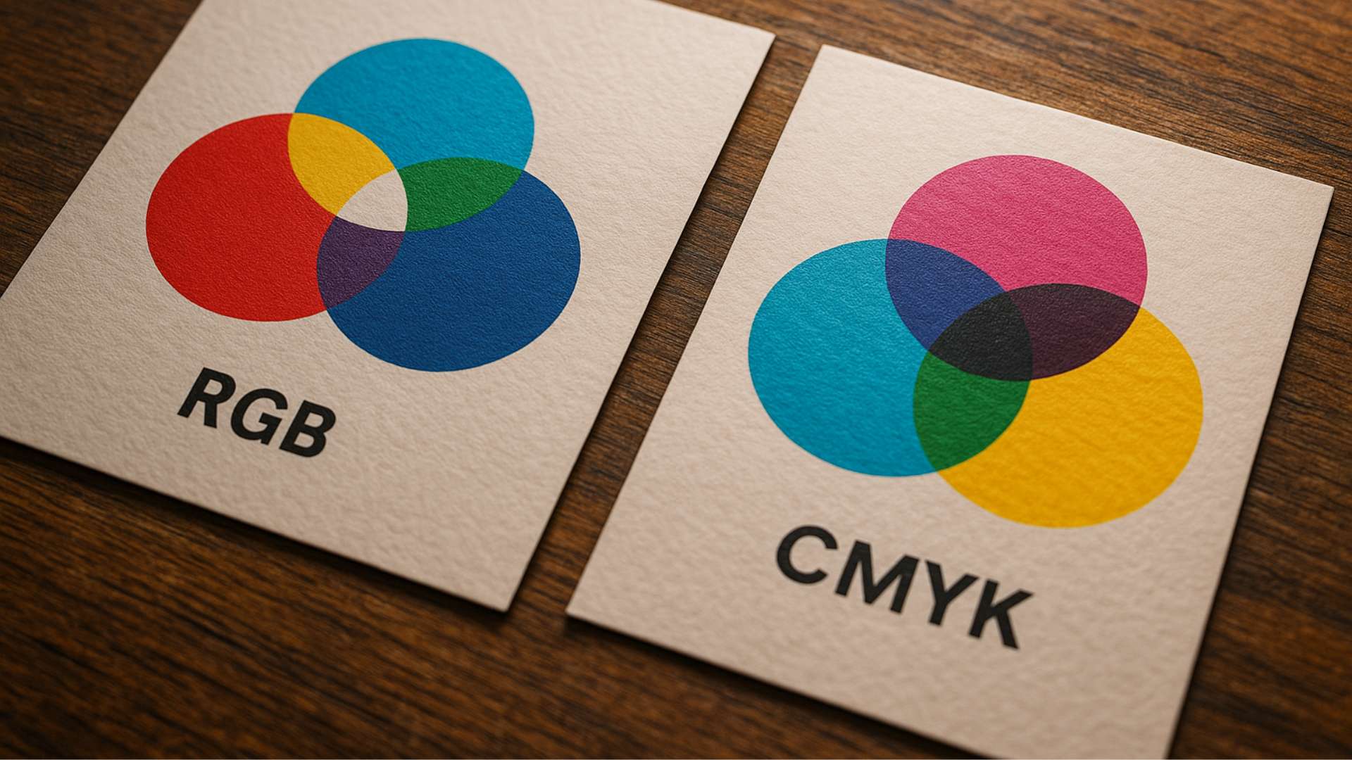 Comparaison des modes colorimétriques RVB et CMJN pour éviter les écarts de rendu d'une couleur entre écran et impression