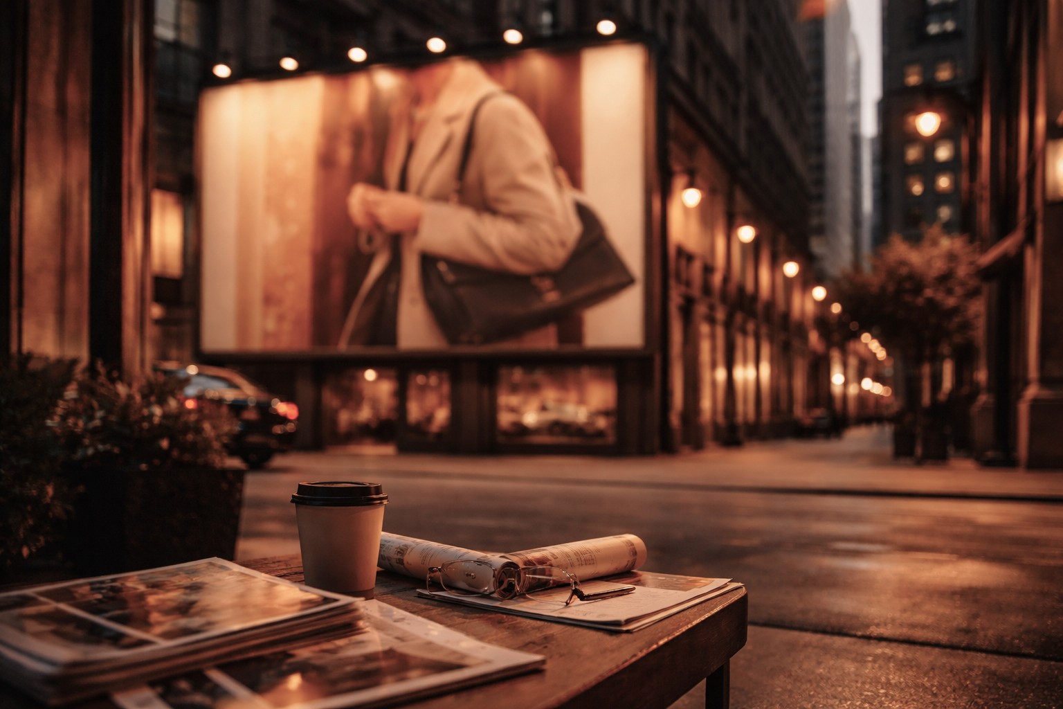 Campagne publicitaire en affichage urbain, support de communication physique dans l'espace public